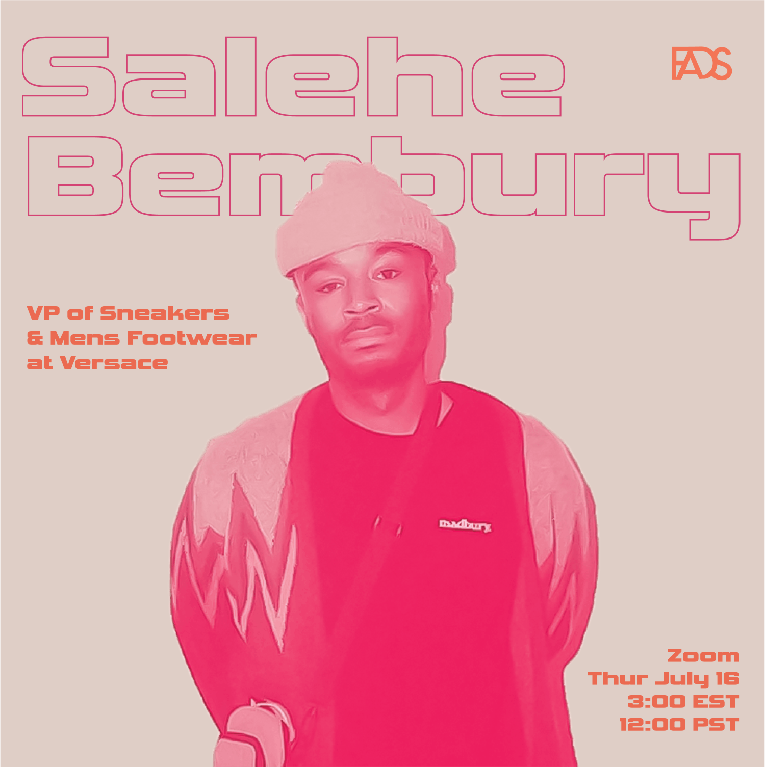 Salehe Bembury F4 Poster that links to the Interviews