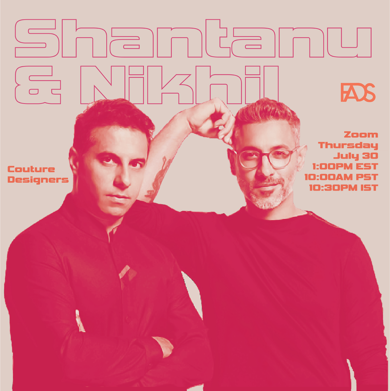 Shantanu and Nikhil F4 Poster that links to the Interviews